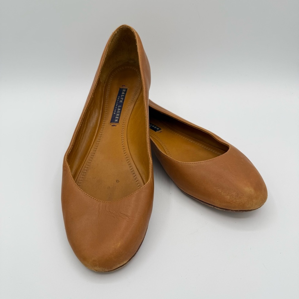 Ralph Lauren Collection Flats 10 1/2 Tan